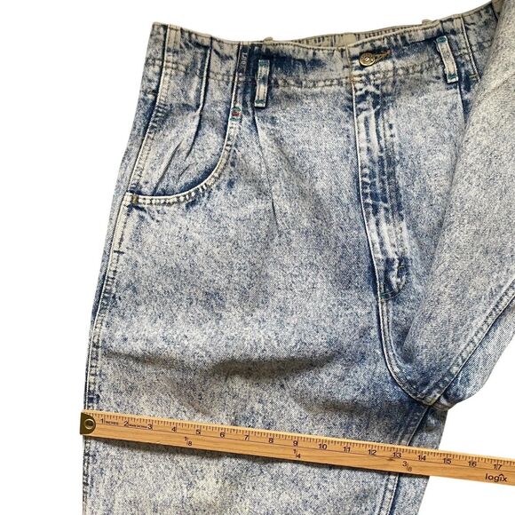 Vintage Lee 1980s Acid Wash High-rise Mom Jeans Women Size 18 Tapered Grunge - Picture 7 of 16
